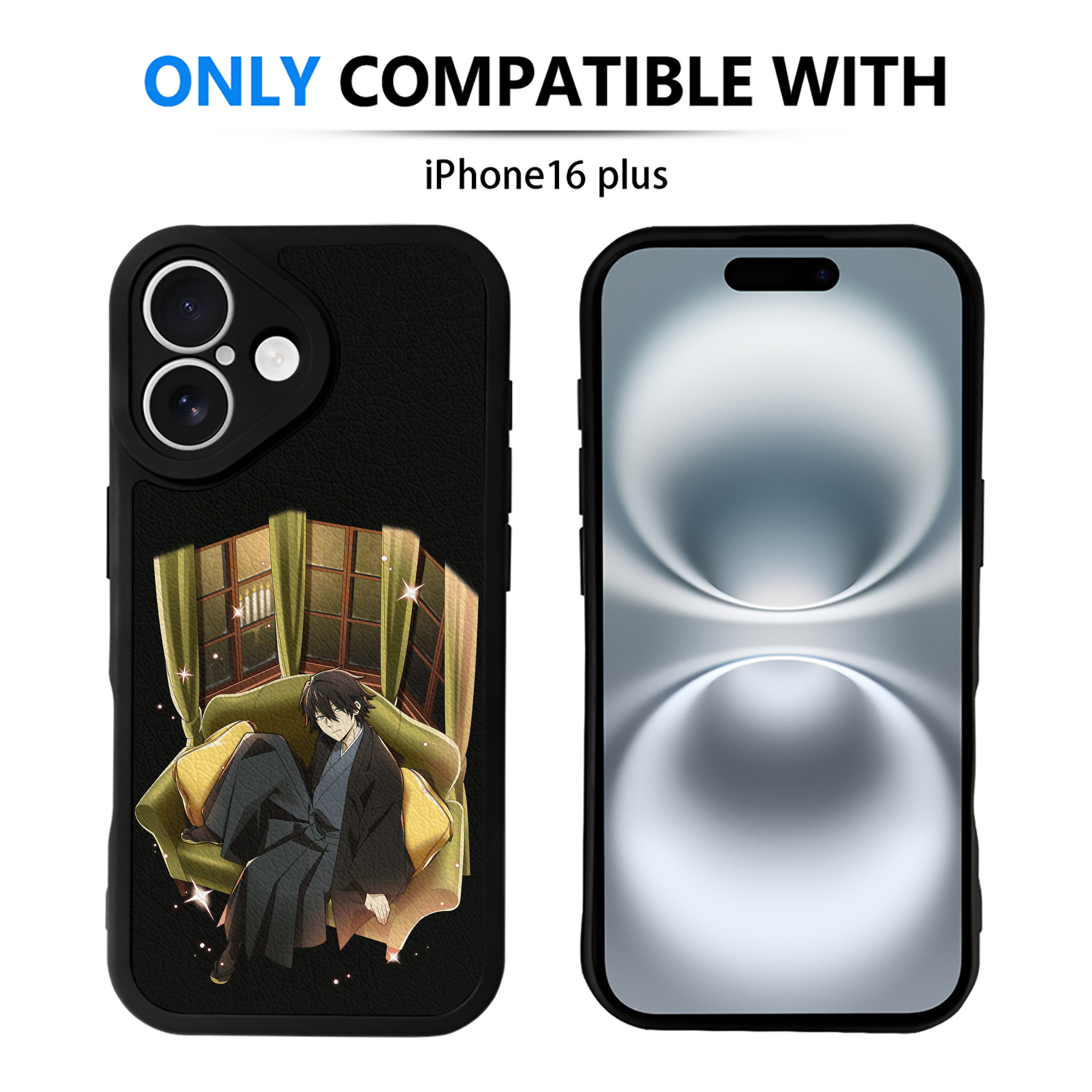 （画像用） 文豪ストレイドッグス Bungo Stray Dogs 【iPhone 16シリーズ対応】シリコンスマホケース（レザー調） 材質：シリコン